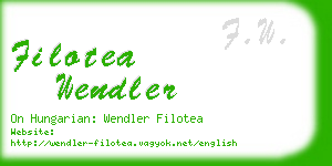 filotea wendler business card